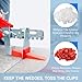 Tile Leveling System Kit, 600pcs Tile Leveler Spacers Clips+150pcs Reusable Wedges+1pc Tile Pliers for Wall/Floor Tile Adjustment, Leveling Tile System for Ceramic Tile(Red, 1/16”-1.5mm)