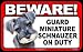 BEWARE Guard Dog on Duty Sign - Miniature Schnauzer
