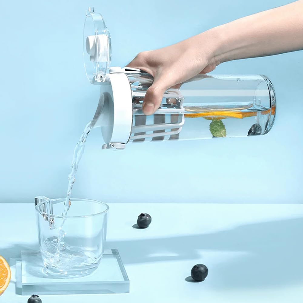 Xiaomi Tritan Water Bottle 600ml, BPA-Free Portable Cup with Tea Strainer & Leak-Proof Lock, One-Hand Operation, for Travel/Sports (White)