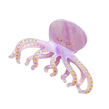 Amazon | Generic 大型アセテートタコヘアクリップ 1個入り 10cm