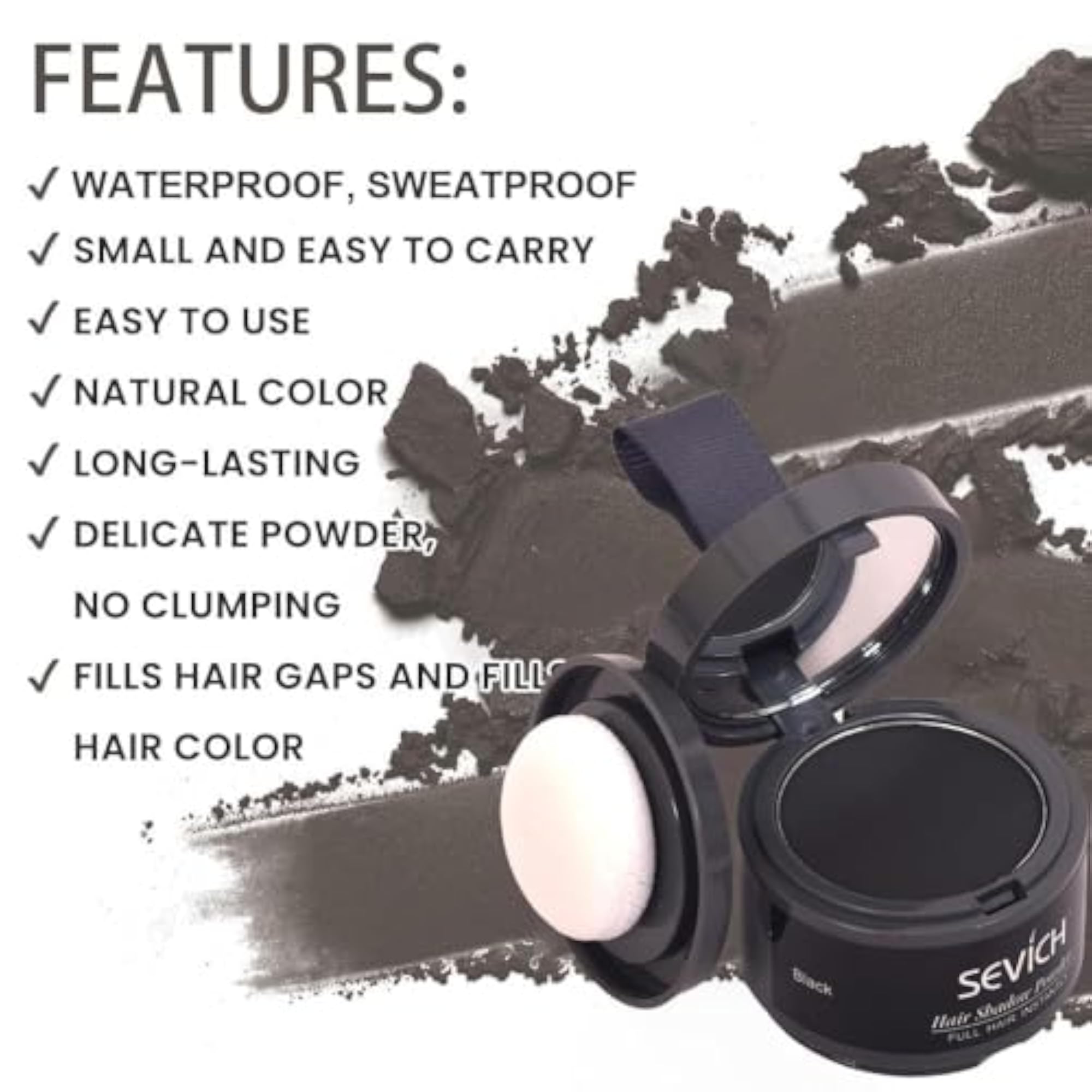 Hair Powder for Instant Grey Root Coverage