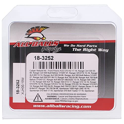 All Balls Racing 18-3252 Caliper Rebuild Kit Front Compatible with/Replacement For Polaris Ranger 400 4x4 2010-2014, Ranger 500 4x4 2004-2006, Ranger 500 4x4 Built Before 1/15/07 2007 by All Balls - Used condition - Image 4