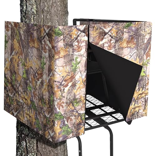 FYRTA Persianas de Caza Unisex, Persiana de Caza Portátil, Persianas de Ciervo Diseño de Camuflaje con Cremallera y 2 Bolsillo para Ciervos de Caza, Pavo (Marcos no incluidos)