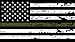 Thin Green Line Tattered US Flag Decal. 3M Outdoor Series Highly Reflective Vinyl. Black, White & OD Green American Flag Sticker.