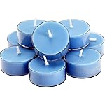 DEYBBY SoyWax Scented Tealight, 12 Pack Natural Fragrance Long Lasting Clear Cup Aromatherapy Candle Set, Smokeless& Long Lasting|for Gfit, Anniversary, Resturant|Ocean Breeze