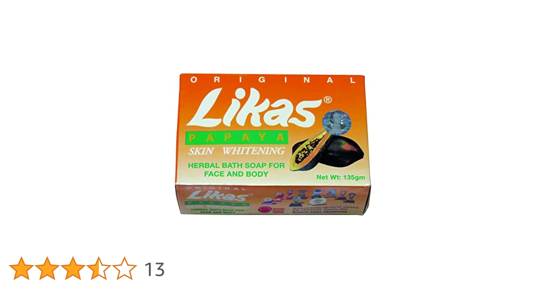Likas  papaya  パパイヤ石鹸　135g ×12個セット Likas papaya パパイヤ石鹸 135g ×12個セット