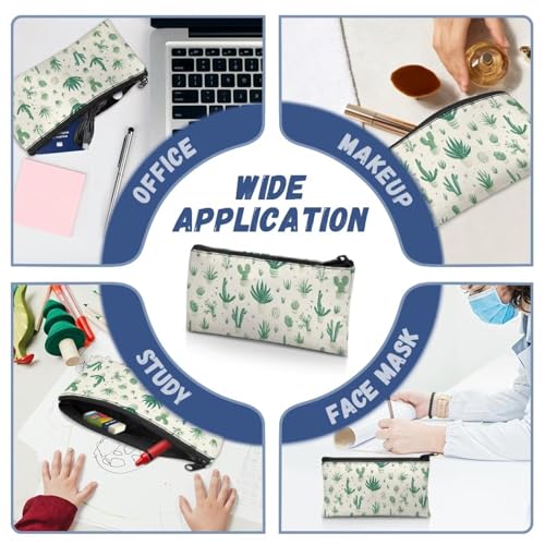 Image of Cactus Pencil Case Light Green Pencil Box for Preschool Toddlers Girls Lightweight Pen Holder for Stationery Storage Simple Pencil Pouches Ideal for School Classroom