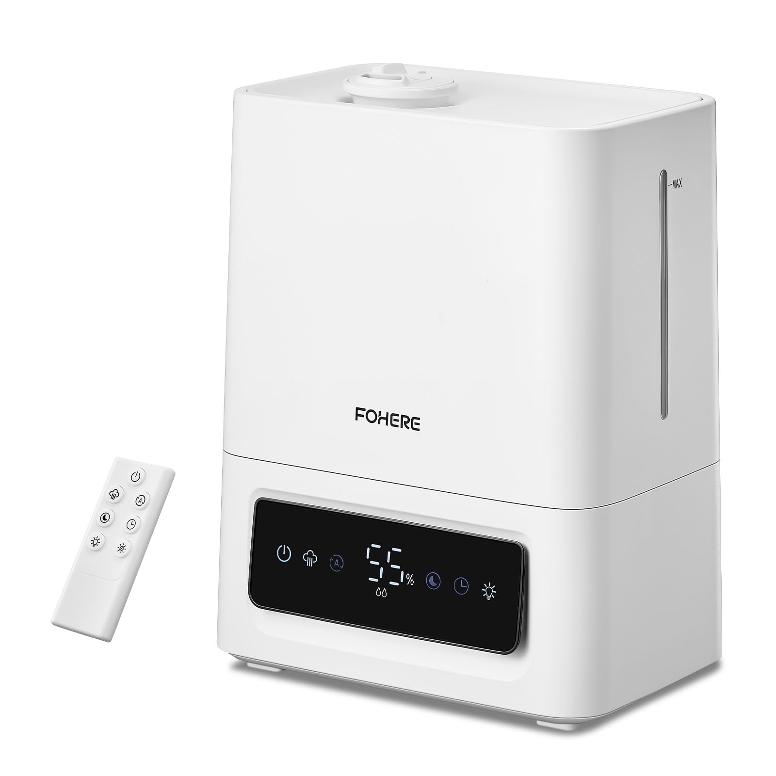 FOHERE 6L Humidifiers for Bedroom 60H Cool Mist Humidifier for Large Room 28dB Ultra-Quiet Runtime for Baby Indoor