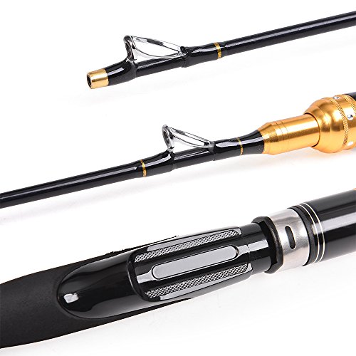 Cana de pesca, Andoer 1M 2 Seções Leve Barco de Jangada Vara De Pesca Ponta De Titânio Vara De Pesca