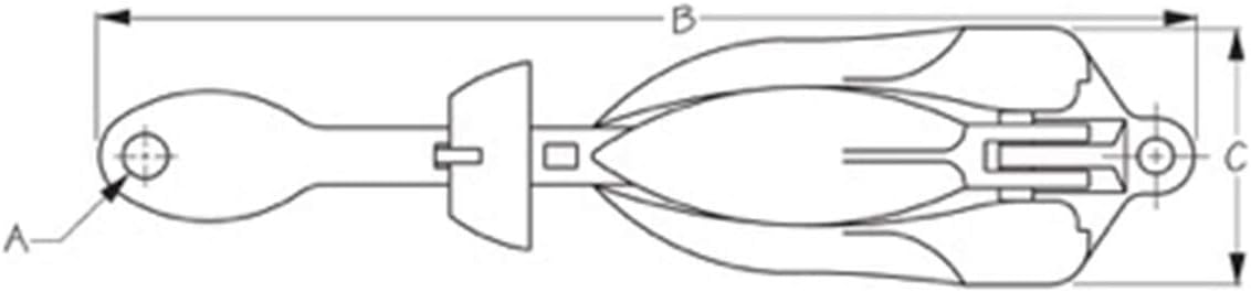 SEADOG Folding Anchor GALV 7LB