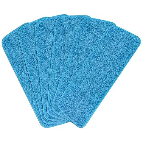 6pcs Microfiber Spray Mop Replacement Heads for Wet/Dry Mops Flat Replacement Heads for Floor Cleaning and Scrubbing Microfiber Pros Reusable Mop Pads Compatible with Bona Floor Care System 1 Cover