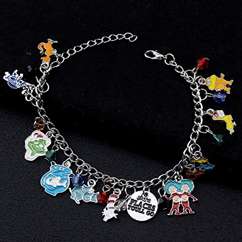 Dr. Seuss Cat in the Hat Classic Cartoon Charm Bracelet w/Gift Box Movies Premium Quality Cosplay Jewelry Series Christmas Gift3