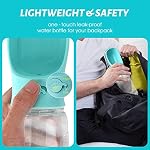 Kalimdor Dog Water Bottle, Leak Proof Portable Puppy Water Dispenser with Drinking Feeder for Pets Outdoor Walking, Hiking, Travel, Food Grade Plastic (19oz Blue) - Image 4