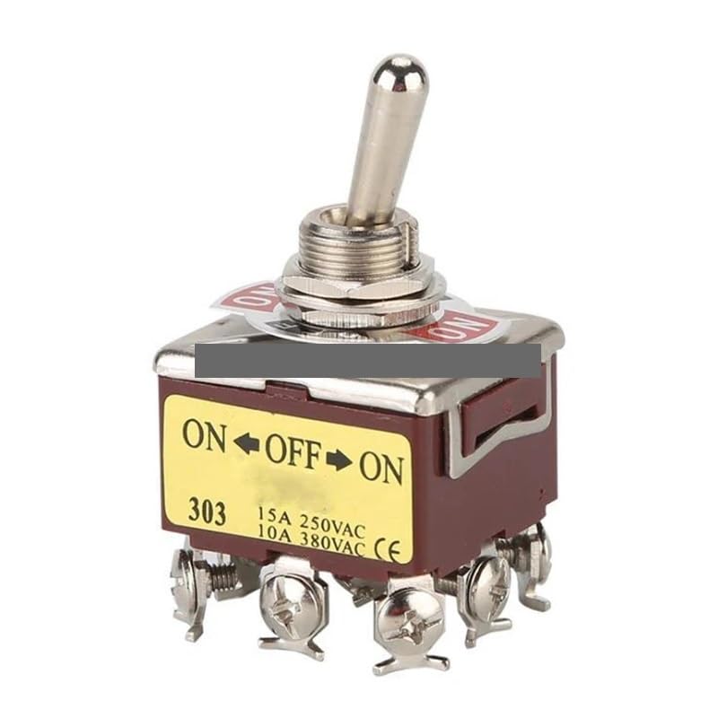 1pcs E-TEN 403 12mm Toggle Switch ON-OFF-ON 3Position 12Pin 15A 38