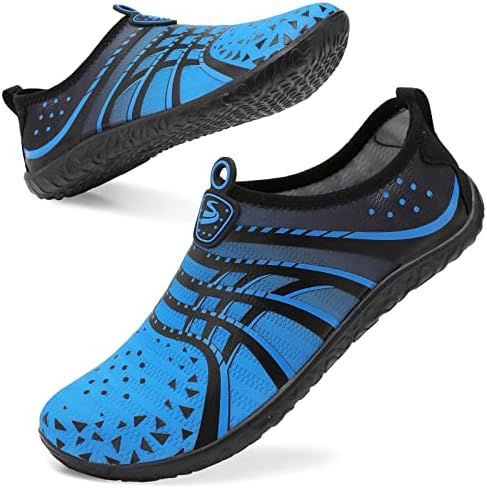 Womens Mens Water Shoes Breathable Quick Dry Barefoot Lightweight Aqua Socks Shoe for Swim Beach Water Sports 11-12 Women/9-10 Men
