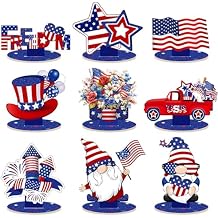 Namalu 18 Pcs 4th of July Decorations 250th Patriotic Centerpieces for Tables Independence Day Table Decorations Red White Blue Centerpiece American Flag Decor for July Fourth Memorial Day Home Decor