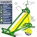 MASKO® XXL Rasentraktorheber 450 kg Hebevorrichtung Hebebühne Aufsitzmäher – Rasentraktor Heber, 45° verstellbar, universal Reinigungshilfe mit Zubehör, Grün