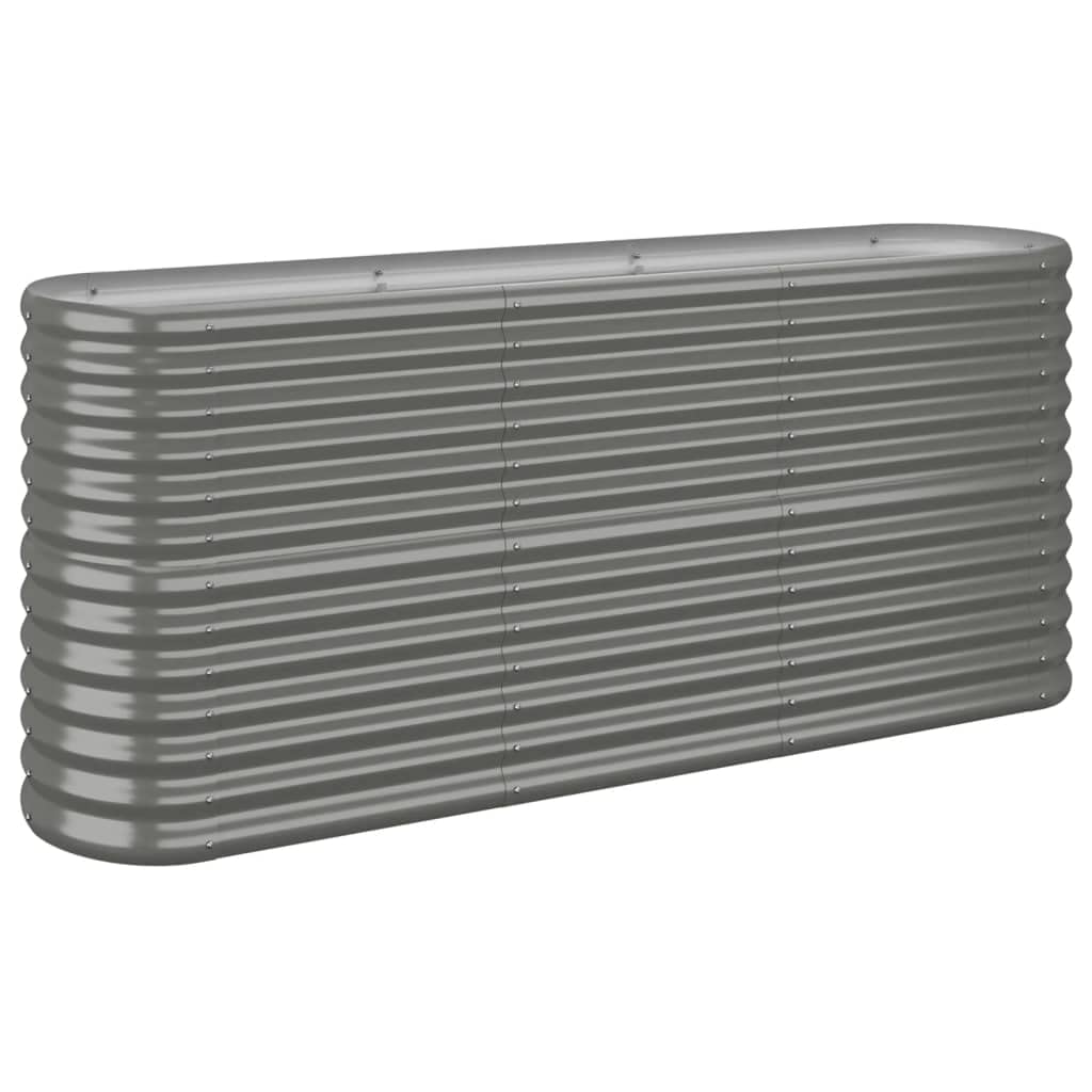 VIDAXL Raised Garden Bed - Galvanised Steel - Grey - 68 x 40 x 152cm