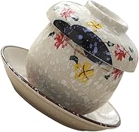 Vista 2 de DOITOOL 1 juego de olla de cerámica para estofado de huevo, tazas de crema de huevo, tazón de cerámica para ramen, cebolla de cerámica, jarabe