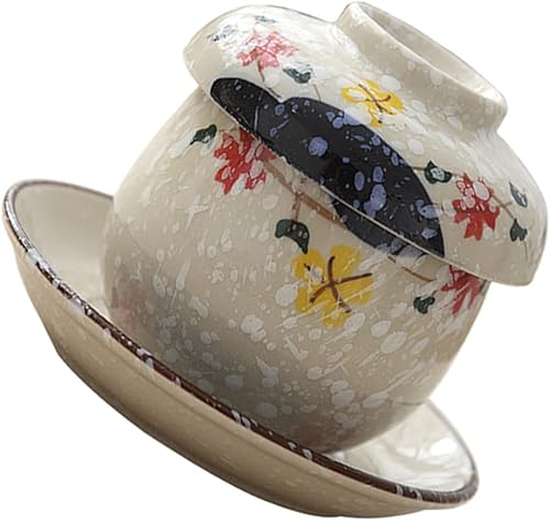 Miniatura 2 de DOITOOL 1 juego de olla de cerámica para estofado de huevo, tazas de crema de huevo, tazón de cerámica para ramen, cebolla de cerámica, jarabe de