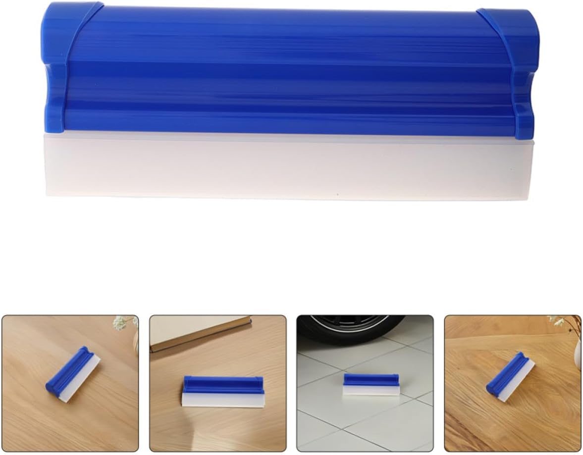 2pcs Silicone Car Window Squeegee Cleaner for Glass Doors and Shower Doors, Portable and Versatile Household Tool for Car Cleaning and Bathroom Use, Blue Water Scraper