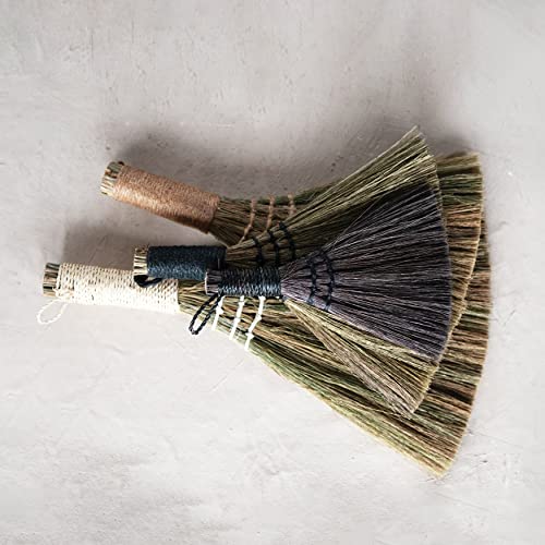 Creative Co-Op Yarn Wrapped Handles, Multi Color Neutrals, Set of 4 Whisk Broom, 4