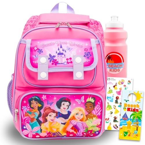 Disney Princess Mini Backpack for Girls - Bundle with 12