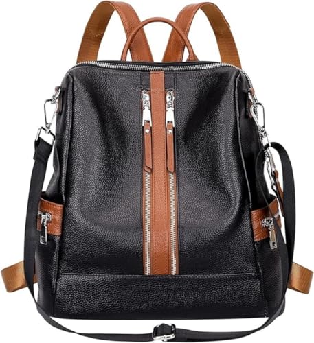 Image of Anti-Theft Backpack for Women | Stylish PU Leather Convertible Shoulder Bag & Backpack Purse | Casual College Travel Daypack Birthday Gift