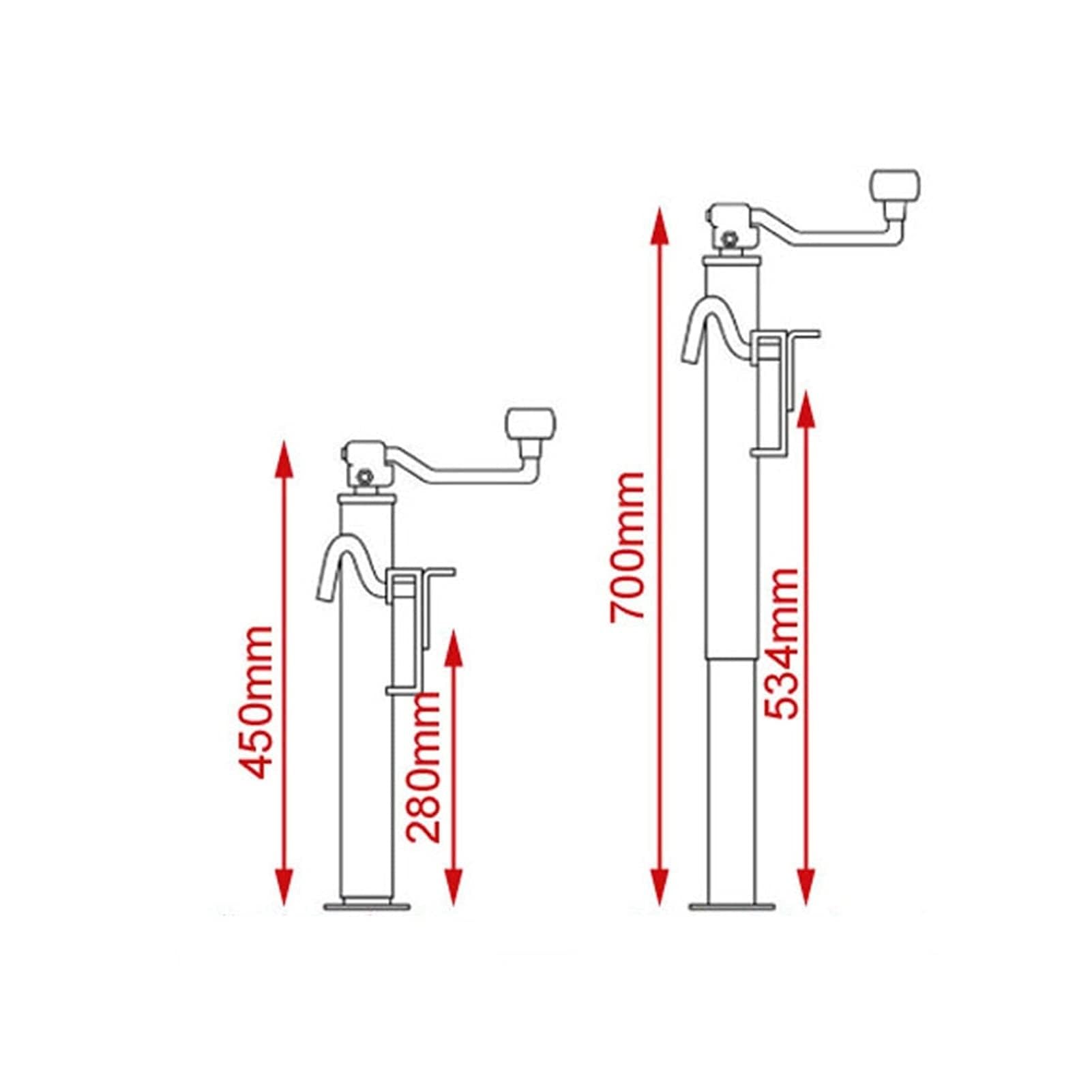 Gato De Remolque Giratorio De Elevación, Patas De Soporte Para Estabilización Y Equilibrio De Estacionamiento; Soporte De Gato Para Caravanas Y Autocaravanas, Repuestos Para Remolques