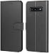 Produktbild AURSTORE für Hülle Samsung S10 Handyhülle (Nicht 5G), Premium PU Leder Schutzhülle Abdeckung, Magnetverschluss,Tasche Leder Flip Case Brieftasche Etui kompatibel Mit (Samsung Galaxy S10, Schwarz)
