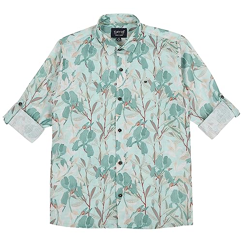 Image of CAVIO Boys Printed Shirt with Embellished T-Shirt