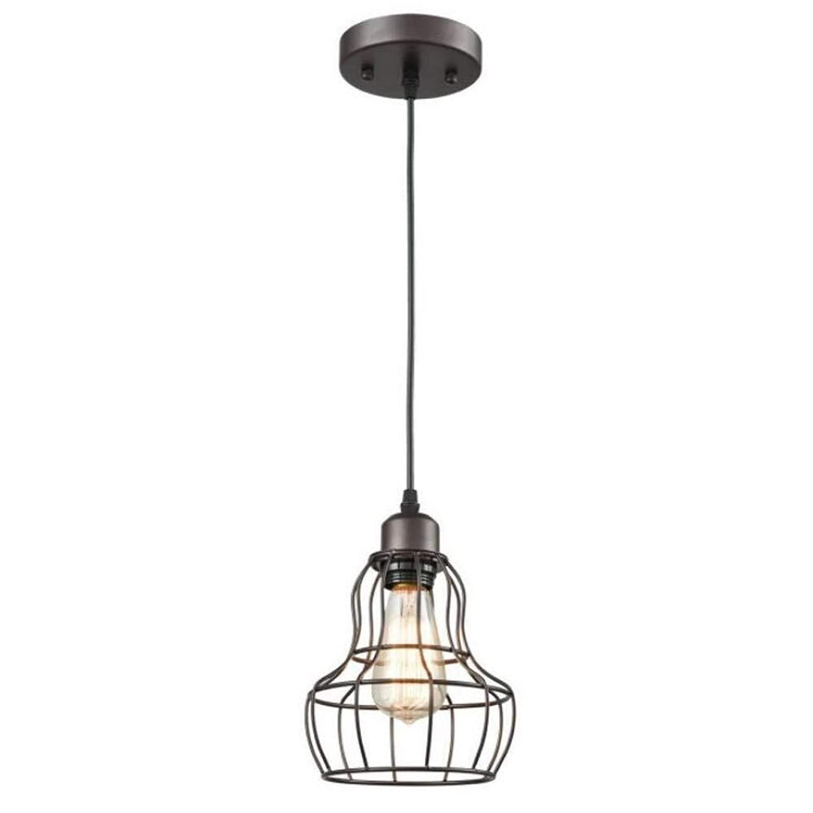 Lampe suspendue vintage pour couloir et bar avec douille e27 en métal