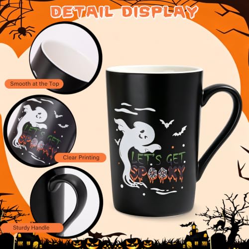 Spooky Halloween Coffee Mugs with Ghost, 14OZ Halloween Gifts for Women Men - Image 5