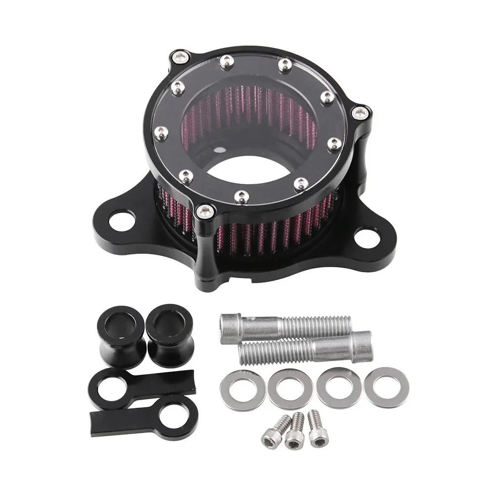 filtr powietrza do motocykla Aluminiowy motocykl przezroczysty filtr powietrza Retro pasuje do Sportster 883 Deluxe/Hugger XLH883/XLH883 2004-2015