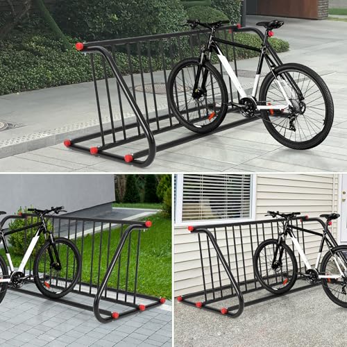 LEISULIF Commercial Grid Bike Rack, Double Sided Bike Rack Stand Ground, 10-Bike Capacity Bicycle Storage Stand, Power Coated Steel Floor Parking Stand for Garages, Stores, Schools and Universities
