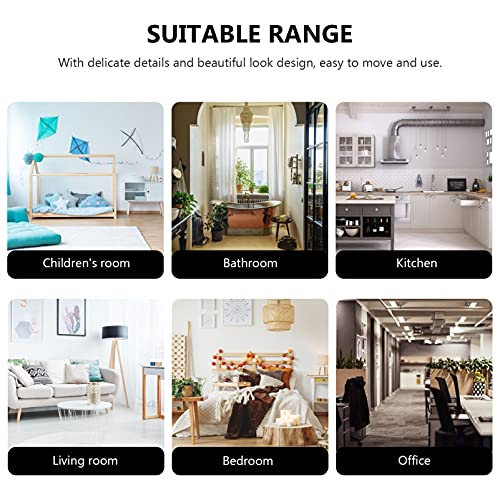 Healeved Straw Woven Wastebasket Wicker Trash Can Rattan Paper Storage Baskets Decorative Garbage Bin Rubbish Container Round Laundry Hamper Flower Vase Planter Natural Color #TOP5