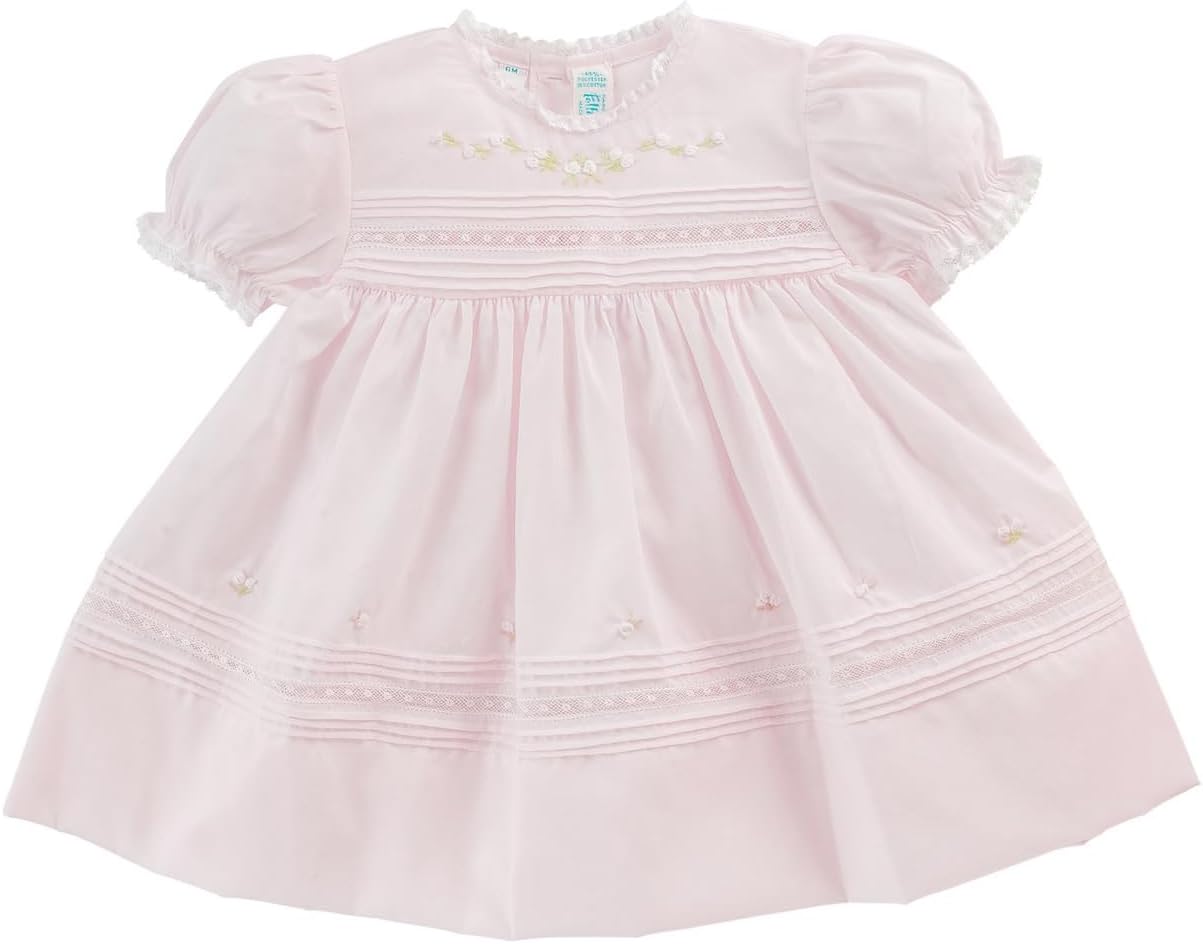 Girls Pink Heirloom Dress Floral Bullions 18M