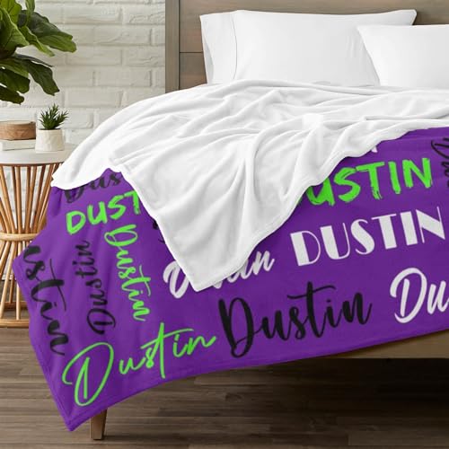 Personalized Blankets for Kids with Names Customized Blankets with Name for Adult Custom Blanket Gift for Birthday Christmas Valentines Day Gift