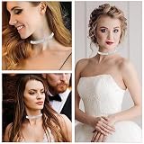 Yolev Choker Silber 3 Drainage Diamant Halsketten Silberne Strass Choker Halskette Funkelnde Kristall Choker Halsband Damen Schmuck Party Abschlussball Accessoires für Mädchen