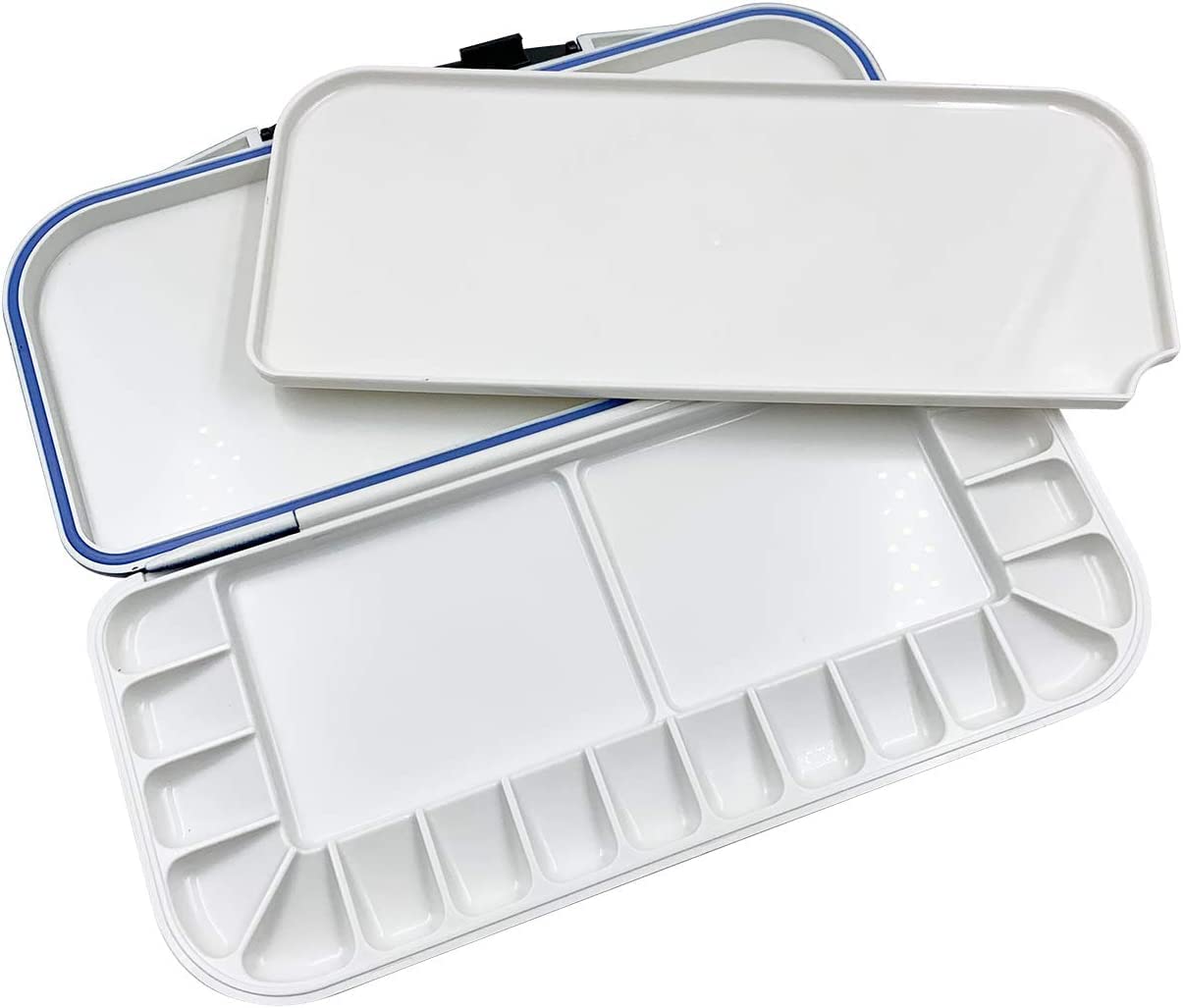 Faded Folding Plastic Paint Palette – Compact Mixing Tray for Watercolor, Gouache, Acrylic & Oil Paint – Ideal for Professional Artists, Students & DIY Painting Projects (Airtight)-image-36