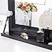 Chende Large Vanity Mirror with Lights, 31.5 x 25.6 Inches Hollywood Lighted Mirror with Outlet for Bedroom, Replaceable Light Bulbs and Gloss Metal Frame, LED Vanity Makeup Mirror for Wall (Black)