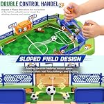 Mini Foosball Table Game for Kids, Tabletop Soccer Game for Ages 3+ | Four Flipper Buttons Let Kids Aim Shots on a Sloped Field While a Goal Bell and Scoreboard Bring Real Match Excitement