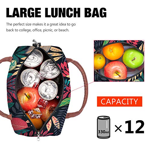 Moyad Insulated Lunch Bags For Women Adults Lunchbag Thermal Cooler Tote Bag Leaf Lunch Box Reusable Lunch Bag For Work Picnic Gifts For Her Boho Loncheras Para Mujer #TOP1