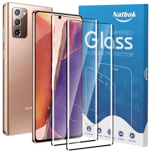 Natbok 2 Pack 3D Compatible with Samsung Galaxy Note 20 Ultra Screen Protector,3D Full Coverage 9H Tempered Glass Film,HD Clear Scratch Resistant,Bubble-Free for Samsung Galaxy Note 20 Ultra Screen Protector