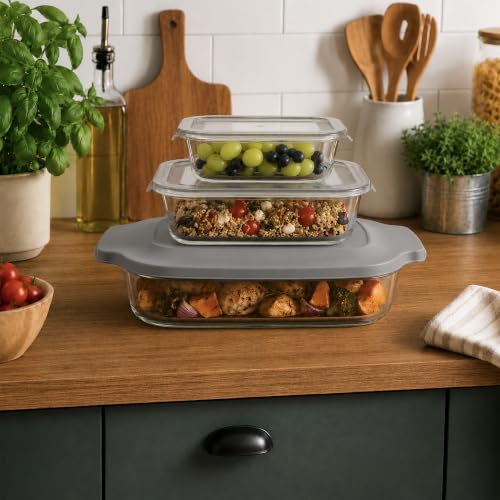 Starfrit 6-Piece Borosilicate Glass Baking Dish Set with Lids by Starfrit - Image 5