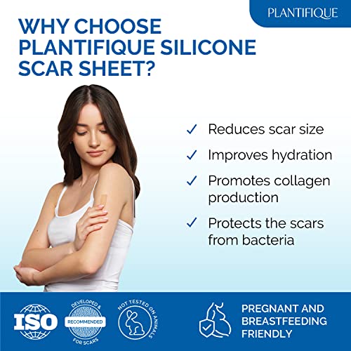 Silicone Scar Sheets - Silicone Scar Tape - Scar Away - C Section Postpartum Essentials -Keloid Scar Removal - Silicone Tape - Silicone Scar Gel (5.7" X 1.6") #TOP4