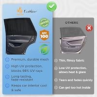 EcoNour Car Window Shades for Side Windows (Pack of 2) | Sun Shade for Car — image 9