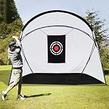 Sharellon Golf Practice Net, 10x7ft Golf Hitting Training Net with Target and Carry Bag, Heavy Duty