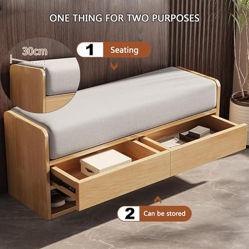 Banc d'assise et casier de rangement long pour l'entrée de la maison - 5