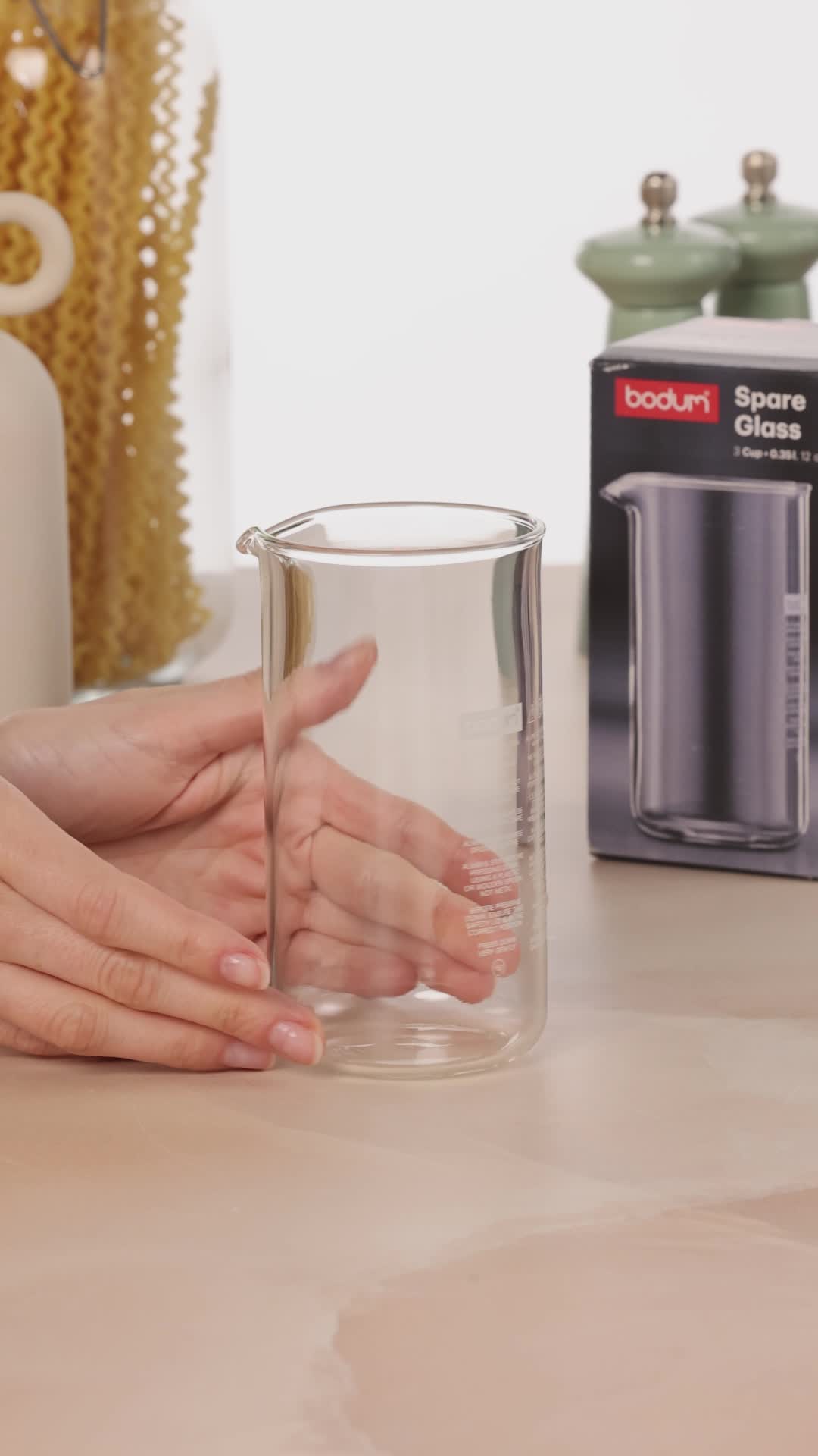 Bodum Caraffa Di Ricambio In Vetro Borosilicato Per Pressa Caffè - 3 Tazze 0.35L
